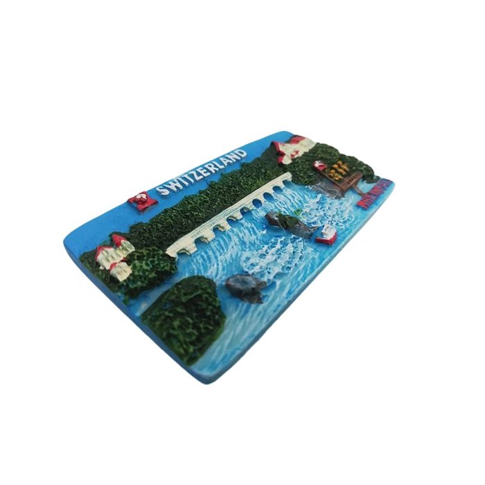 switzerland rhine falls scenic fridge magnet colorful travel souvenir for kitchen or whiteboard decoration