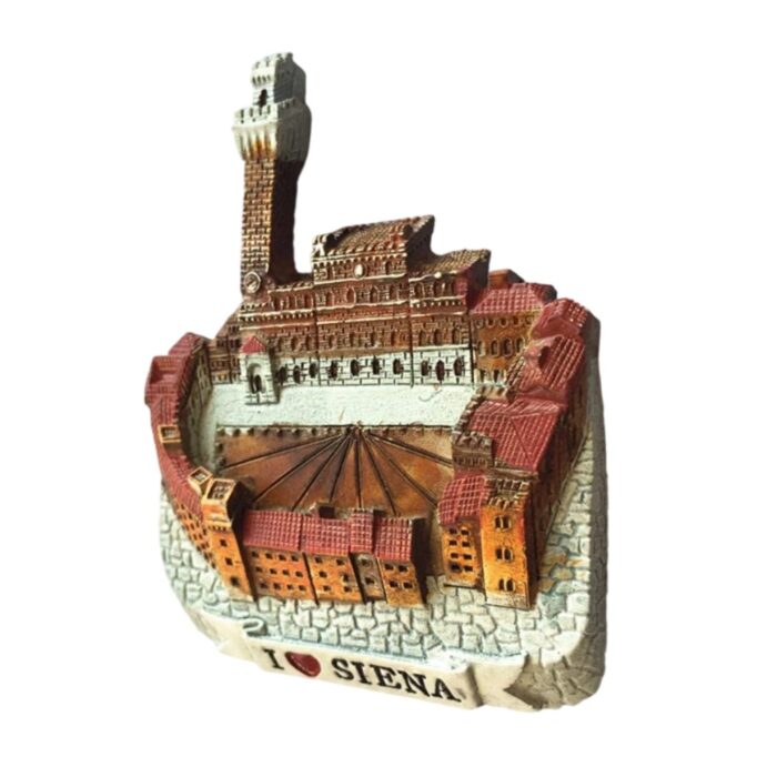 siena italy fridge magnet – historic piazza del campo design keepsake for tourists & rustic decor fans
