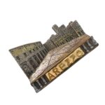 arezzo italy fridge magnet – tuscany historic cityscape with golden lettering – hilltop architecture keepsake & regional memo decor
