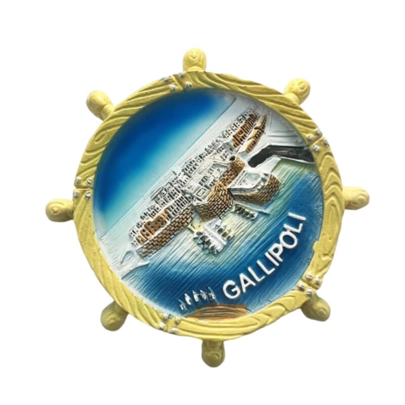 gallipoli italy fridge magnet — coastal travel souvenir & nautical decor gift