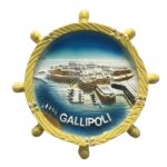 gallipoli italy fridge magnet — coastal travel souvenir & nautical decor gift