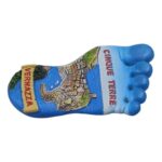 cinque terre vernazza italy footprint fridge magnet – unique seaside souvenir & fun travel decor