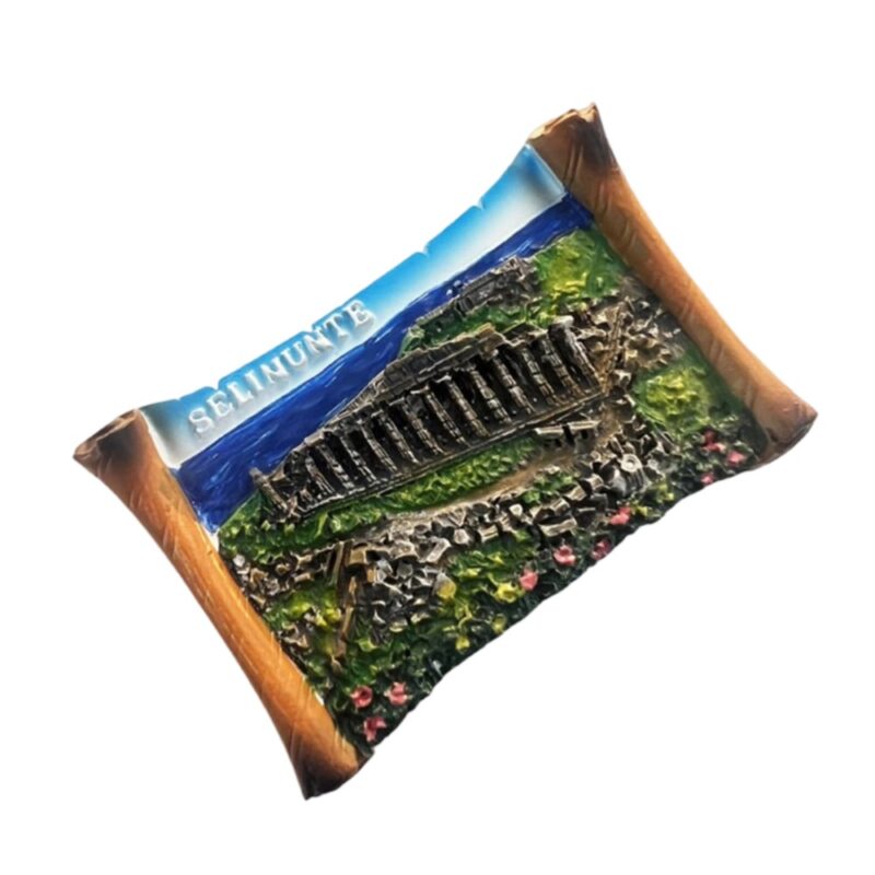 selinunte italy fridge magnet — ancient ruins tourist souvenir & classical decor for fridge