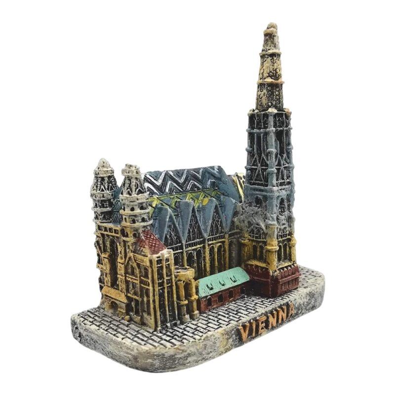 vienna austria fridge magnet – st. stephen's cathedral model, historical travel souvenir & home display