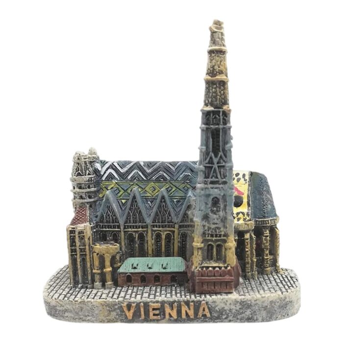 vienna austria fridge magnet – st. stephen's cathedral model, historical travel souvenir & home display