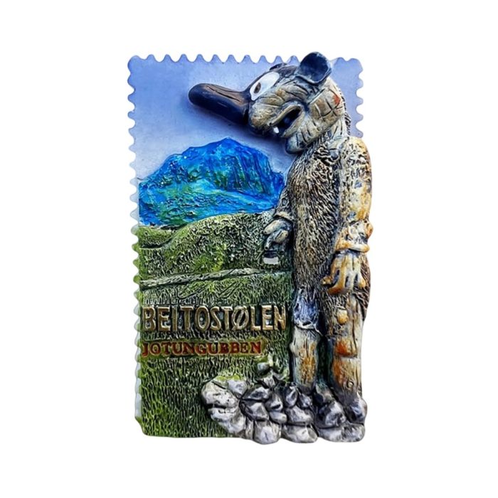 beitostølen jotungubben troll fridge magnet – funny norway troll figure souvenir & nordic myth decor