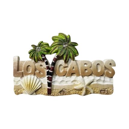 ​​fridge magnets mexico los cabos beach theme with palm trees & seashells, coastal travel souvenir & holiday home decor​