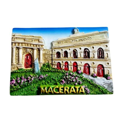 macerata italy fridge magnet – historic city square travel keepsake & italian culture whiteboard decor