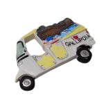 gallipoli italy tuk tuk fridge magnet — cute 3d italy souvenir & kitchen whiteboard decor