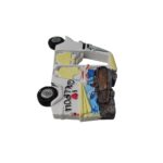 gallipoli italy tuk tuk fridge magnet — cute 3d italy souvenir & kitchen whiteboard decor
