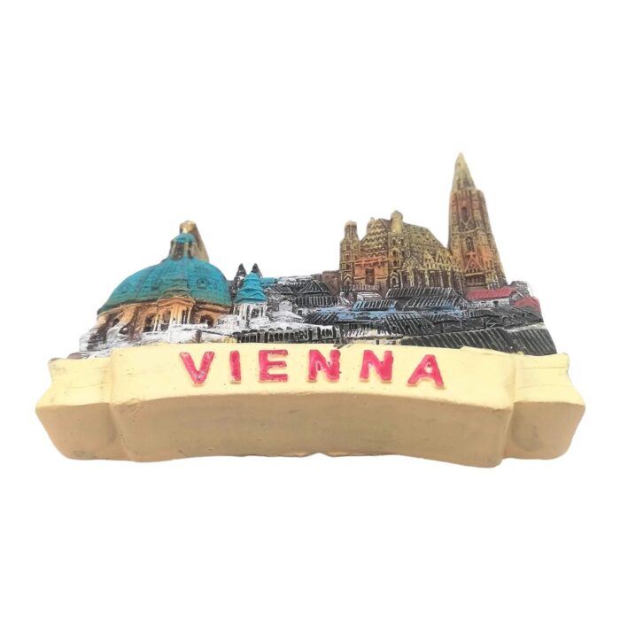 vienna austria fridge magnet – st. stephen's cathedral & dome view, travel souvenir & fridge art gift