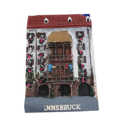 innsbruck austria fridge magnet – golden roof building scene, historic landmark travel collectible
