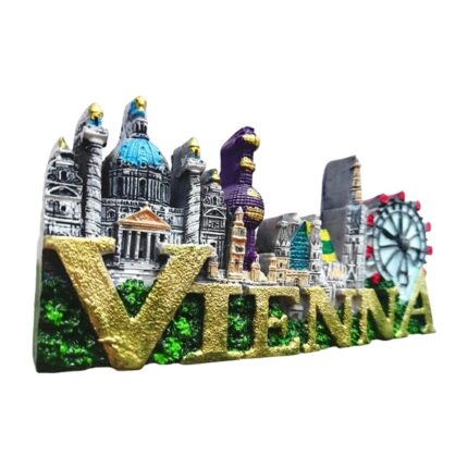 vienna austria fridge magnet – ferris wheel landmark & city view, iconic travel souvenir display