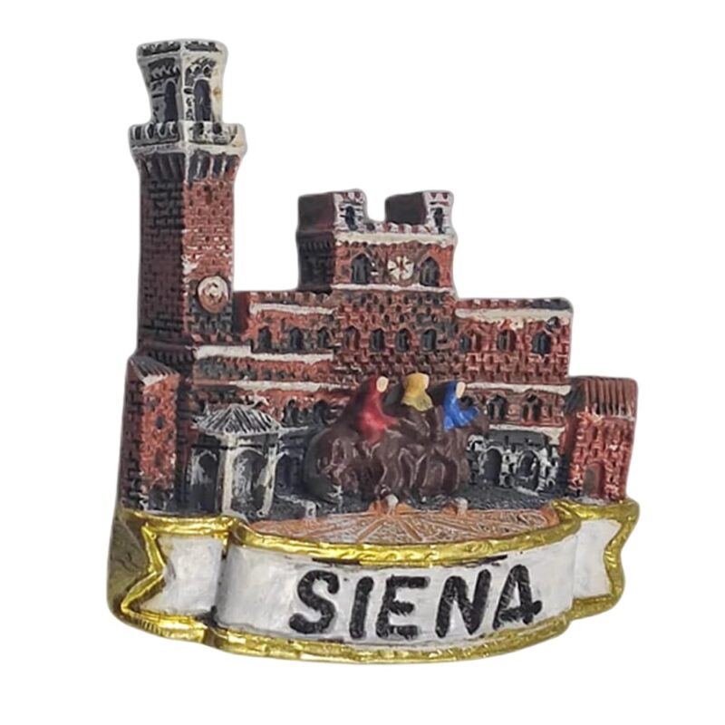 siena italy fridge magnet – palio horse race souvenir & historic piazza del campo collectible