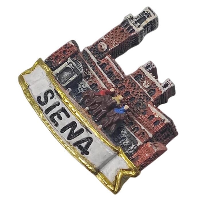 siena italy fridge magnet – palio horse race souvenir & historic piazza del campo collectible