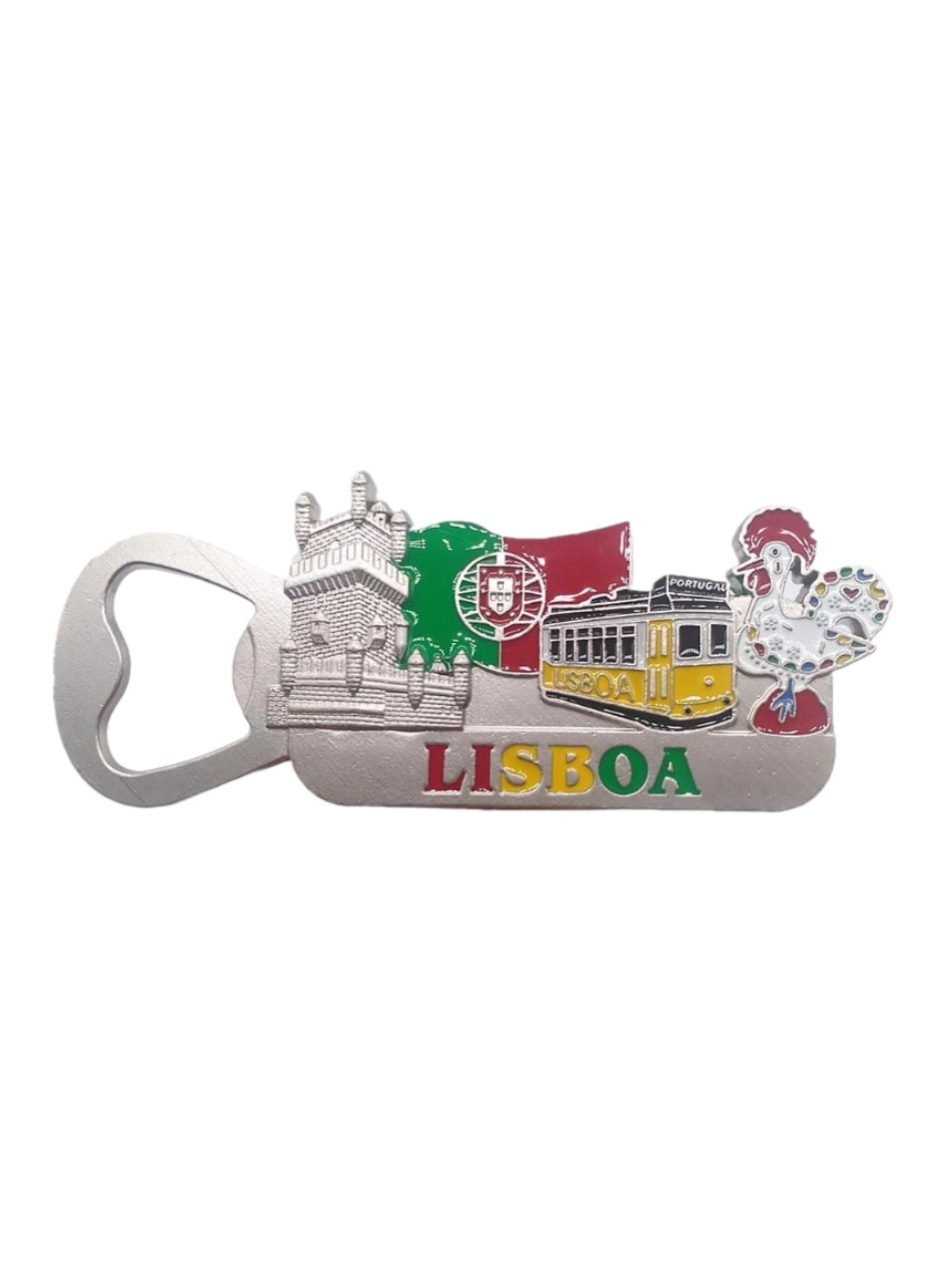 lisboa portugal fridge magnet – iconic tram & landmark souvenir for travel memories & magnetic home decor