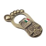 rome italy fridge magnet bottle opener footprint design with colosseum – dual use souvenir & fridge decor