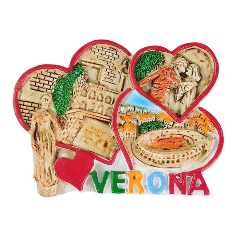 verona italy fridge magnet – love city souvenir gift & heart shaped home decor accent