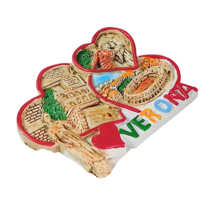 verona italy fridge magnet – love city souvenir gift & heart shaped home decor accent