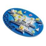sicily italy map fridge magnet – sicilia island landmark souvenir & fridge collector's gift