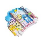 caorle italy fridge magnet – colorful coastal architecture travel memento & magnetic decor