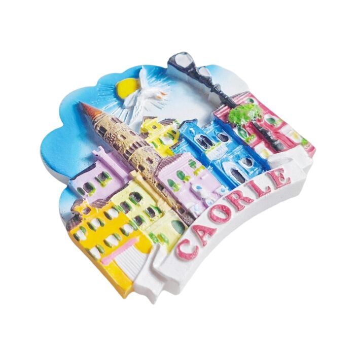 caorle italy fridge magnet – colorful coastal architecture travel memento & magnetic decor