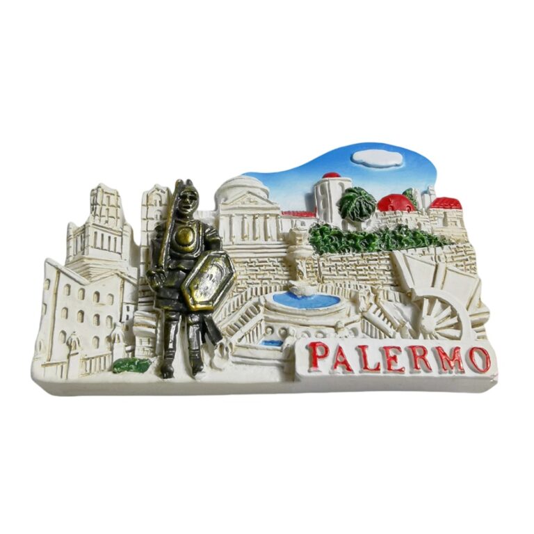 palermo sicily fridge magnet – historic cityscape souvenir & retro mediterranean home decor