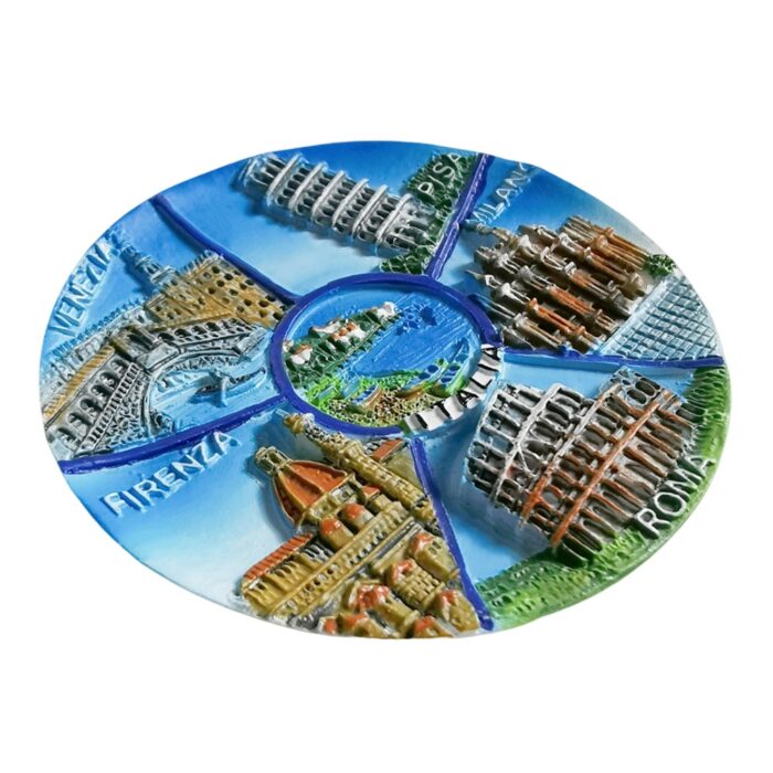italy cities fridge magnet – landmarks of rome, venice, milan & more – collector’s souvenir decor
