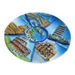 italy cities fridge magnet – landmarks of rome, venice, milan & more – collector’s souvenir decor