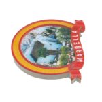 marbella spain fridge magnet vintage town view magnetic souvenir for travel journal & fridge wall