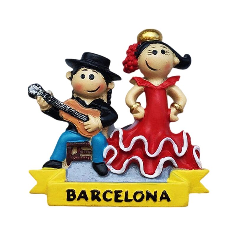 barcelona spain flamenco dancers fridge magnet – fun spanish culture souvenir, kitchen decor & dance lover gift