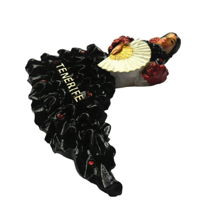 tenerife flamenco dancer fridge magnet – spain travel collectible souvenir & exotic room decor