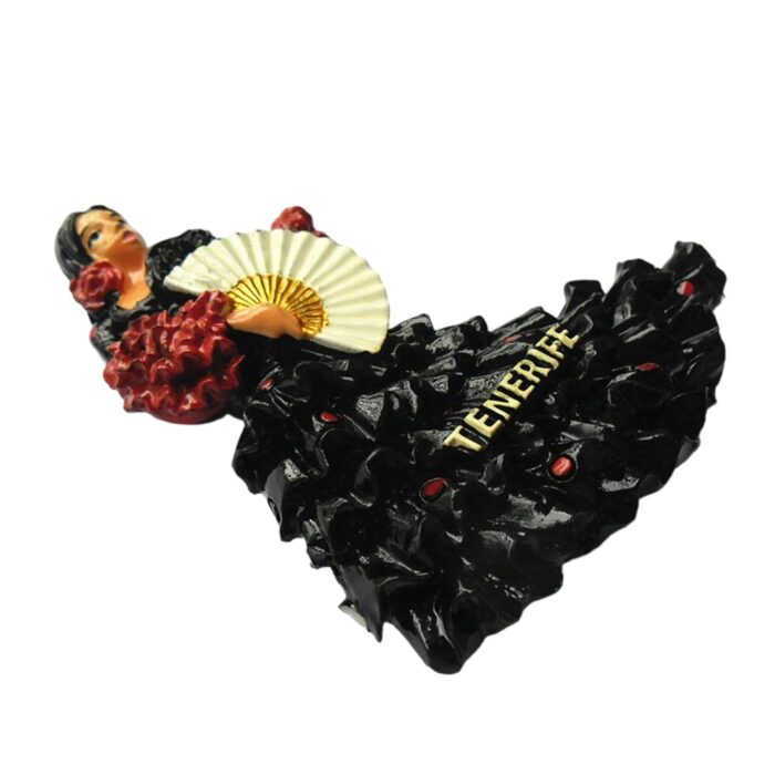 tenerife flamenco dancer fridge magnet – spain travel collectible souvenir & exotic room decor