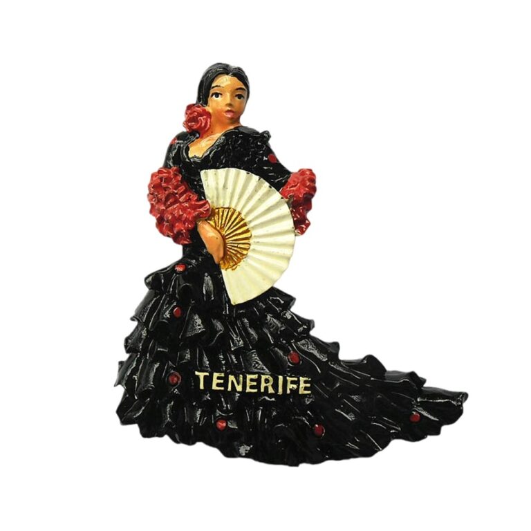 tenerife flamenco dancer fridge magnet – spain travel collectible souvenir & exotic room decor