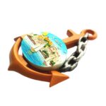 ibiza spain fridge magnet anchor shape sailing scene travel souvenir for marine lovers & memo boards