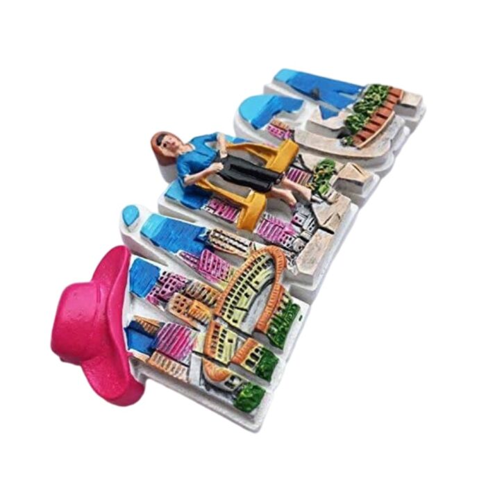 malaga spain fridge magnet – bullring & cityscape travel gift & vibrant spain wall decor