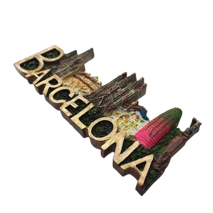 barcelona spain fridge magnet – colorful landmarks travel souvenir gift & office whiteboard decoration