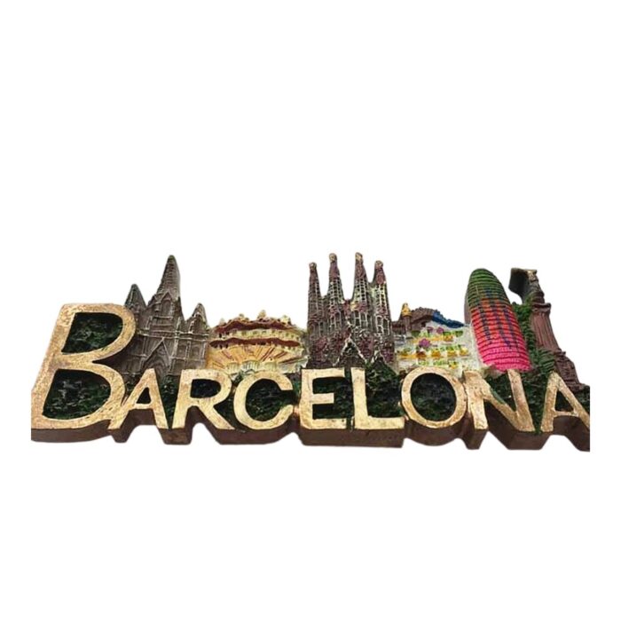 barcelona spain fridge magnet – colorful landmarks travel souvenir gift & office whiteboard decoration