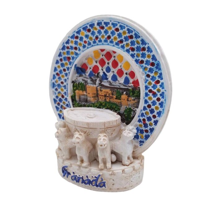 granada spain fridge magnet alhambra & moorish tile souvenir for cultural lovers & fridge decor