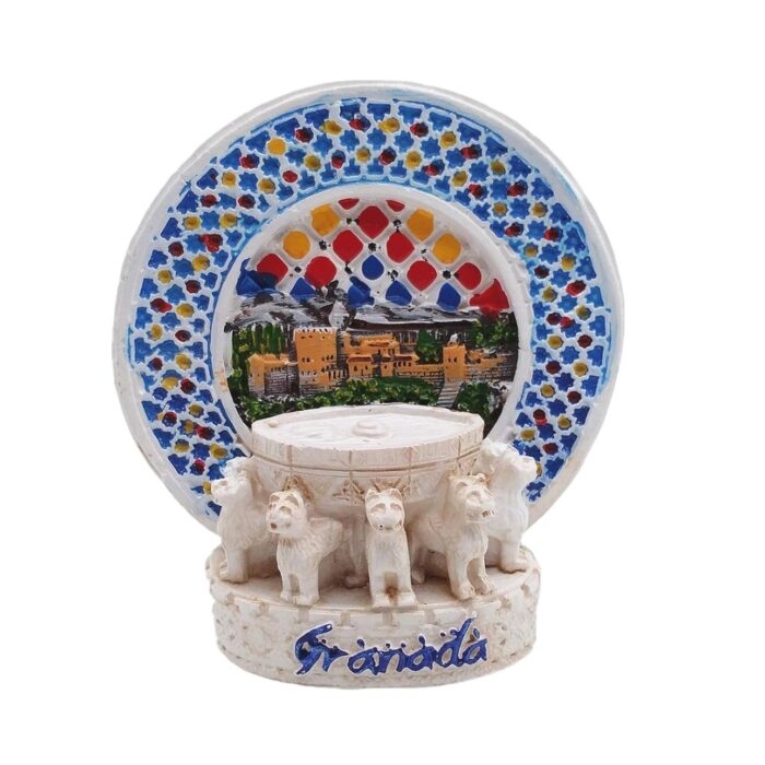 granada spain fridge magnet alhambra & moorish tile souvenir for cultural lovers & fridge decor