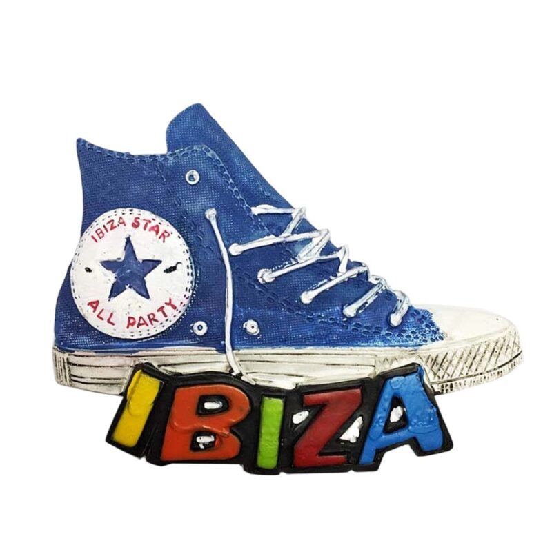 ibiza spain fridge magnet colorful sneaker design collector’s fridge magnet for party lovers & decor