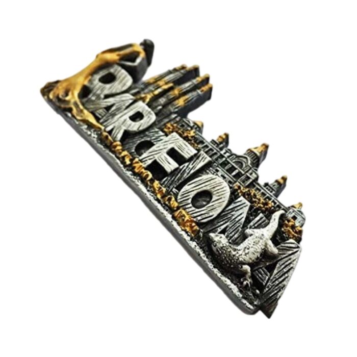 barcelona spain fridge magnet – vintage metallic style souvenir with spanish charm & collector’s decor