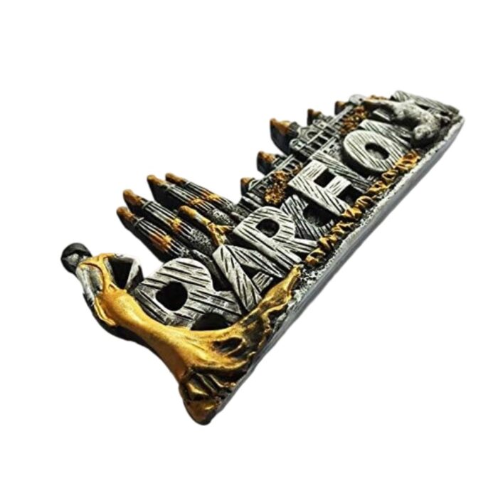 barcelona spain fridge magnet – vintage metallic style souvenir with spanish charm & collector’s decor