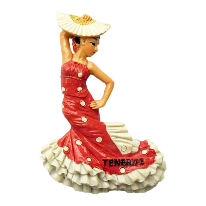 tenerife flamenco dancer spain fridge magnet cultural souvenir for kitchen or locker decor