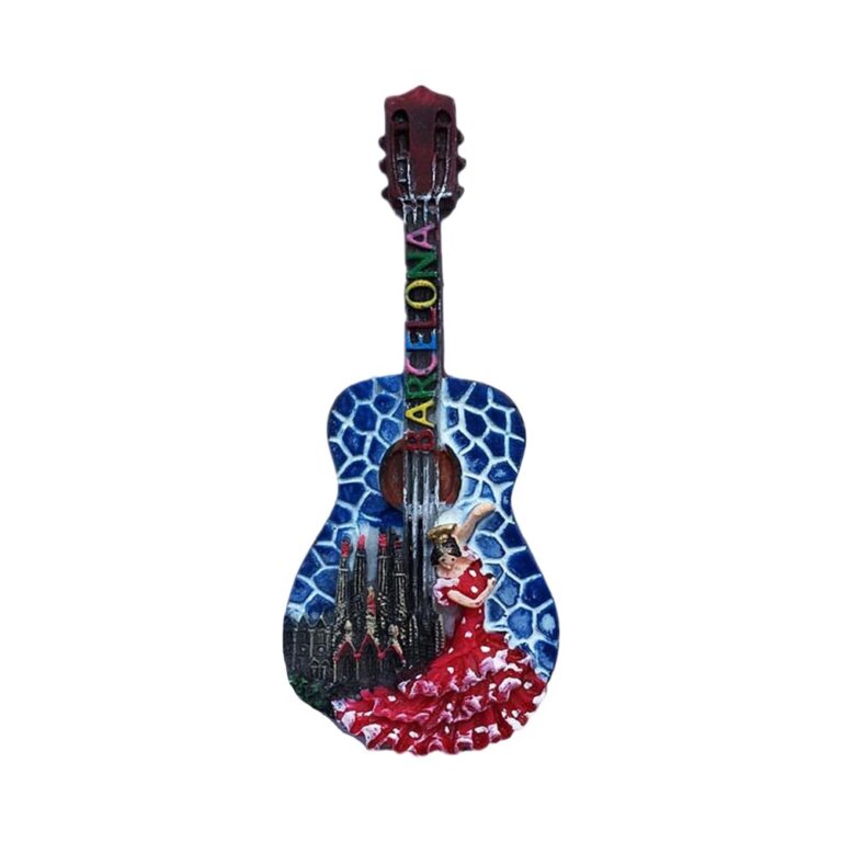 barcelona guitar shape spain fridge magnet flamenco dancer souvenir & cultural decor gift
