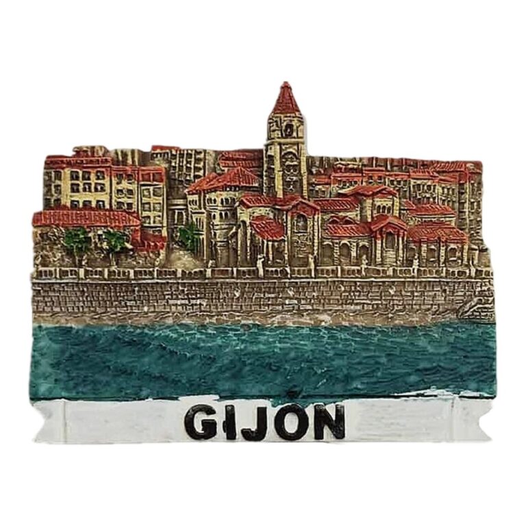 gijon spain fridge magnet coastal city scene travel souvenir & fridge landscape decor