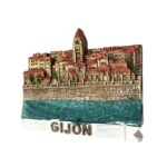 gijon spain fridge magnet coastal city scene travel souvenir & fridge landscape decor