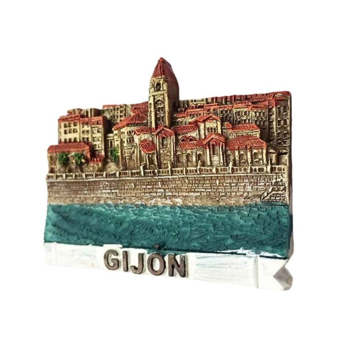 gijon spain fridge magnet coastal city scene travel souvenir & fridge landscape decor