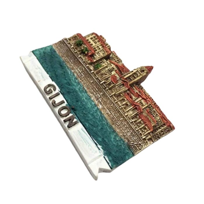 gijon spain fridge magnet coastal city scene travel souvenir & fridge landscape decor