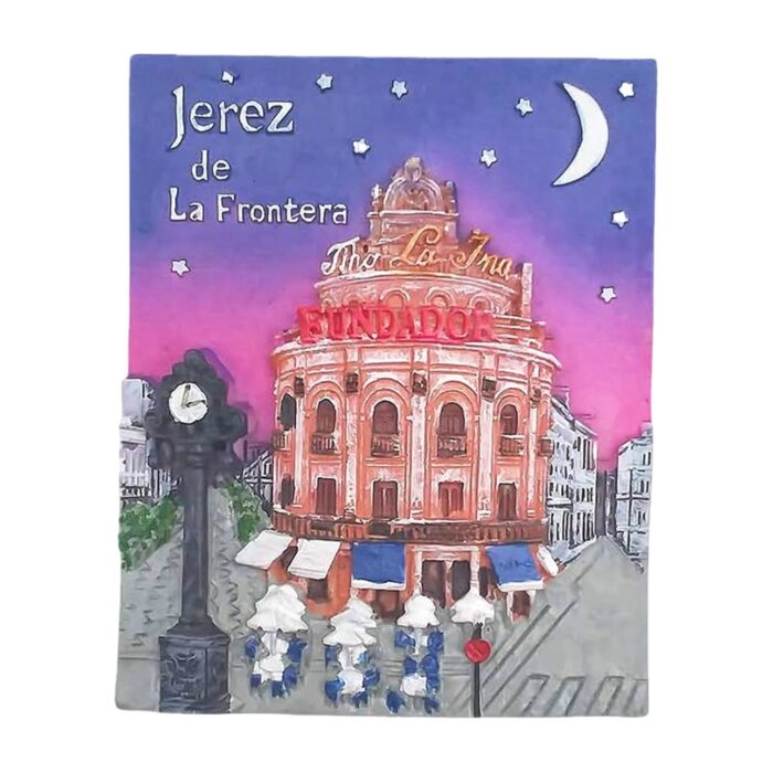 jerez de la frontera spain fridge magnet andalusian landmark keepsake for nightscape collection